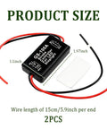 Universal 6V-30V LED Brake Light Flasher Module With Prewired Harness Pulsing Strobe Controller For Cars Trucks SUVs And Motorcycles Boosts Tail Light Visibility And Clear Stop Signal, size shown with wires