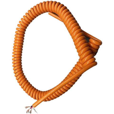Heavy Duty Coiled Extension Cord Designed Badass Tough With Rock Solid 17 Awg Copper And Oil Resistant Polyurethane That Reaches Six Meters for quick power delivery.
