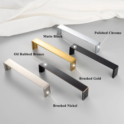 Assorted kitchen cabinet pulls including polished chrome from 10 Pack 5 Inch Polished Chrome Cabinet Pulls For Kitchen Cabinets Drawers Dresser Vanity Cupboards Solid Metal Hardware With 128mm Hole Centers And Two Screw Sizes For Easy Installation