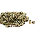 M4x10mm Hex Socket Threaded Insert Nuts Bronze Tone 100 Pieces For Wood And Furniture Built Tough Heavy Duty Fasteners