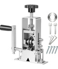 Heavy Duty Manual Wire Stripping Machine With Adjustable Hand Crank, detailed view with crank handle and blade access.