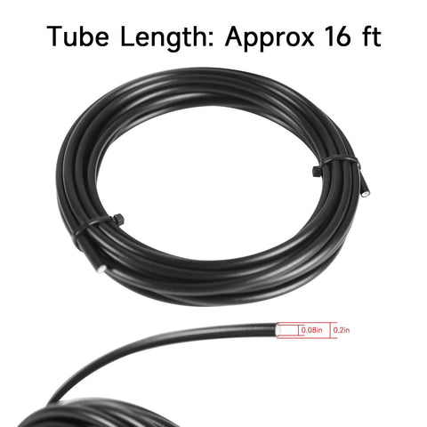 Coiled black hose for Beefy 5000mm Bike Hydraulic Disc Brake Hose Kit For Shimano BH59 System Black 16Ft Replacement Line