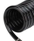 Top Shelf 3 Meter Air Hose For Compressors, No Kink Flexible Rubber And Steel Build coiled design showing durable material.