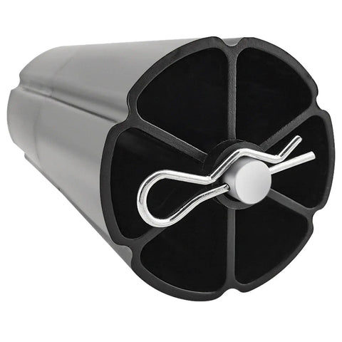 Close-up of deck roller and rod kit showing pin detail, designed for 48 and 54 inch lawn mowers, easy install replacement.