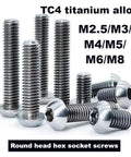 Premium Grade Five Titanium Hex Socket Round Head Bolts M10 X 20mm Pack Of Twenty Heavy Duty Fasteners Built Tough As Nails For Rock Solid Anchors And Zero Give, showcasing various sizes of titanium screws.