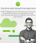 Intuitive web-based management interface for 24 Port PoE Switch With 170W Budget And 2 GbE SFP Uplinks