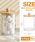 Clear Stackable Storage Drawers And Q Tip Holder Dispenser With Bamboo Lids Space Saving Pro Grade Acrylic Drawer Containers Plastic Organizer Bins For Makeup Bathroom Cabinets Undersink