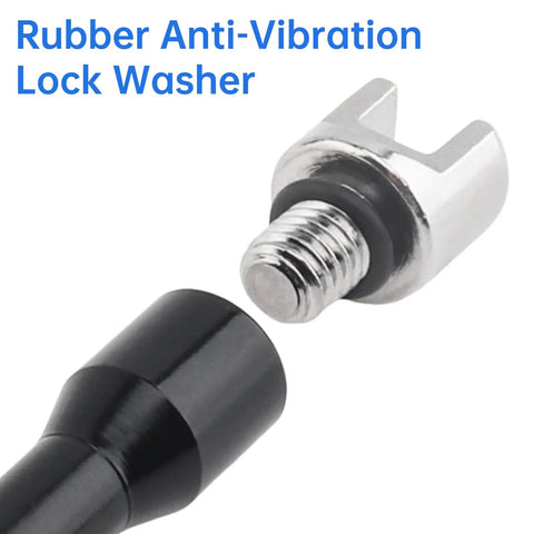 Close-up of rubber anti-vibration lock washer for Universal Motorcycle Spoke Wrench Set 5.0 To 6.8 Mm CNC Wheel Spanner tool kit.