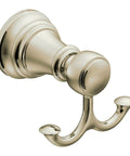 Weymouth Double Robe Hook In Polished Nickel For Bathroom And Kitchen, Easy Wall Mount Towel Hanger, Durable Metal Construction