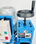 Close-up of Beast Mode Model 60 Copper Wire Stripping Machine With 2HP 120V Motor and heavy duty steel frame.