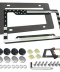American Flag Aluminum License Plate Frame With Anti Rattle Foam Pad And Screws For Cars And Trucks Front Or Rear Tag Holder