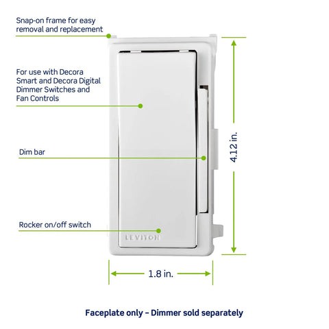 Toss The Old Switches Out And Level Up Your Space With This Decora Digital Dimmer Faceplate Kit with dimensions 4.12" x 1.8".