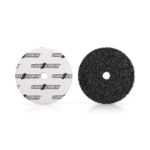 Microfiber Pad Set For Car Detailing Five Inch Pads For Compounding Cutting Buffing Waxing And Polishing Works With Long Throw High Action Dual Action And Orbital Polishers Six Pad Pack For Pro Finish, front and back view.