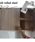 Person opening cabinet using Hidden Concealed Door Hinges With 170 Degree Large Angle For Easy Operation Recessed Secret Door Hardware