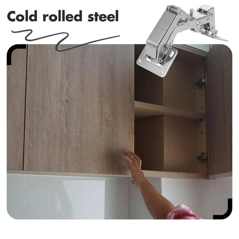 Person opening cabinet using Hidden Concealed Door Hinges With 170 Degree Large Angle For Easy Operation Recessed Secret Door Hardware