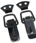 Black Stainless Steel Toggle Latch Set 2 Pack Heavy Duty Hasps For Cabinets Trunks Doors Hood Toolbox Trailer Metal Fasteners Rustproof