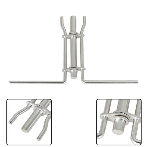 3 Piece Hydraulic Cylinder Piston Rod Seal U Cup Installation Tool Kit Stainless Steel Construction shown in close-up views.