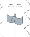 Illustration of Ten Pack Chain Link Fence Clamps For 1 5 8 Inch Round Rails And Posts, Dog Kennel Panel Clamp For Round Pipe Frames.