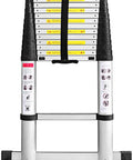 15.5 Foot Aluminum Telescoping Extension Ladder With Stabilizer Bar One Button Retraction Soft Close And Pinch Free 330 Pound Capacity EN131 Certified Ideal For RVs And Home Maintenance folded view