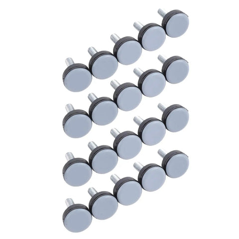 20Pcs PTFE Furniture Leveler Feet With M6 Thread For No Wobble Tables Chairs And Cabinets Anti Slip Glides arranged in pattern