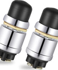 Push To Start Engine Button Momentary 12V 24V Waterproof Switch For Cars Boats Trucks Lawn Tractors Black 2 Pack Flush Mount Beefy Start Button