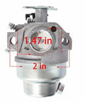 Front view of Lawn Mower Carburetor Kit For GCV135 GCV160 GC135 GC160 Engines Replacement Part with measurements
