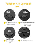Function key operation buttons for Hot Selling Electric Rotating Turntable With Smart Remote Control, showing rotation controls and USB socket.
