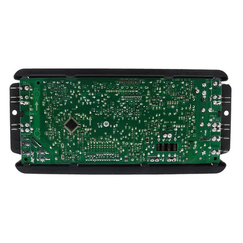 Back view of Range Oven Control Board Replacement For W10556710 And WPW10556710, green circuit board, rectangular shape.