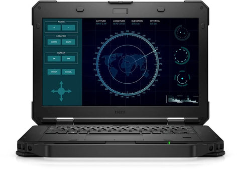 Rugged Latitude Fifty Four Twenty Laptop With Crisp Touchscreen Intel Core I5 Eight Thirty Five Chip Delivering Three Point Six Ghz Quad Power Sixteen Gb Ram Two Fifty Six Gb Ssd Windows Eleven Pro Built Tough For Job Sites Certified Refreshed Black displaying diagnostic software on touchscreen.