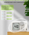 Automatic Watering System For 15 Potted Indoor Houseplants With No Fuss Digital Programmable Timer showing schedule and settings