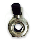 Oil Drain Valve 27mm 2.0 Thread Size Silver Engine Sump Drain with durable chrome finish, front view of valve design.