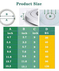 Sizing chart for Lazy Susan Turntable With Heavy Duty Metal Bearing 300 400 500 600mm Anti Rust Aluminum Alloy Smooth Ball Bearing