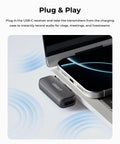 Vox Wireless Microphone System With Dual Lavalier Mics 300 Meter Range 48 KHz 24 Bit Studio Audio USB C Plug And Play for laptop