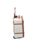 Chatelet Softside Underseat Carry On Luggage with Two Wheels Angora Ecofriendly Recycled Fabric and Vegan Leather Trim