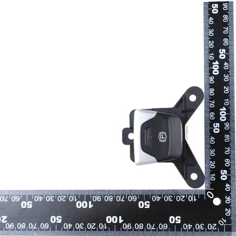 Direct Replacement Parking Brake Actuator Electric Switch Button For Jeep Compass 2004 To 2012, top view with measurement ruler.