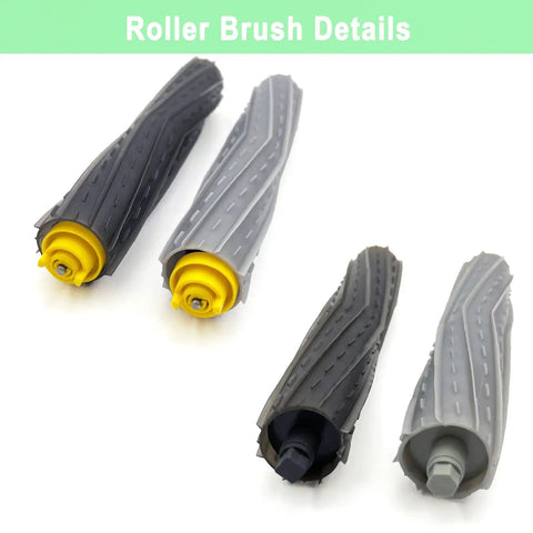 Close-up of roller brush details from 18 Pack Replacement Parts for Roomba 800 and 900 Series Vacuum Cleaners, Easy Swaps.