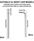Nyuemystery 16 Pc Weld-On Exhaust Hanger Kit With Heavy Duty Zinc Rods And Rubber Insulators For Car Truck Suv To Stop Vibration Noise, 4pcs rods