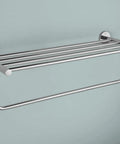 BauCosmopolitan Multi-Towel Rack 510mm Polished Chrome Easy Install Wall Mount Space Saving Organizer That Keeps Towels Dry