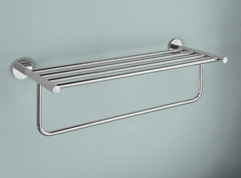 BauCosmopolitan Multi-Towel Rack 510mm Polished Chrome Easy Install Wall Mount Space Saving Organizer That Keeps Towels Dry