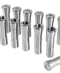 13 Piece R8 Collets Set, Precision Ground And Hardened, 1/8 To 7/8 Inch In 16ths, Concentricity Within 0.0005 Inch, Fits Standard R8 Spindle