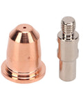 Fabater Plasma Cutter Consumables 20 Pcs Electrode Tip Nozzle And Cup Kit featuring high hardness brass construction for S45 cutting.