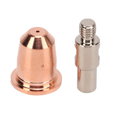Fabater Plasma Cutter Consumables 20 Pcs Electrode Tip Nozzle And Cup Kit featuring high hardness brass construction for S45 cutting.