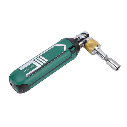 Ultimate 14 In 1 Ratchet Set With Adjustable 0 To 180 Degrees Angle For Tight Spots, Heavy Duty Screw Drill Bit Kit Includes 9 Bits Plus 5 Sockets For Home Repair Auto Maintenance Jobs The Total Fixer Upper That Gets It Done Right green 180-degree ratchet handle with socket adapter, CRV alloy