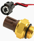 Radiator Coolant Fan Switch Replacement With Connector Pigtail Harness Water Temperature Sensor Switch For Honda Accord Civic CR V Odyssey And Acura Integra RSX TL CL Plug And Play Drop In Ready, brass sensor with pigtail connector