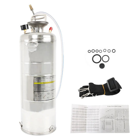 3.5 Gallon Stainless Steel Garden Sprayer With 20 Inch Spray Rod And 3 Foot Hose Built Tough For Lawn Care And Farm Spraying