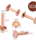 Copper rivets and burr washers with sizes in All in One Leather Craft Kit With Copper Rivets and Burr Washers Includes Hole Punch Cutter.