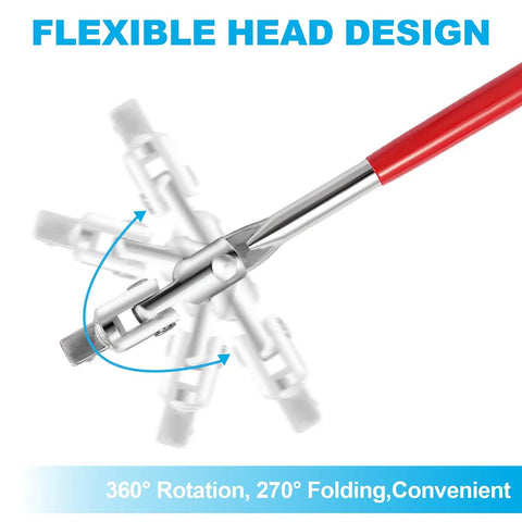 Foldable 270° handle of Three Piece Spark Plug Socket Wrench Set With T Handle Five Eighths Inch And Thirteen Sixteenths Inch Sockets