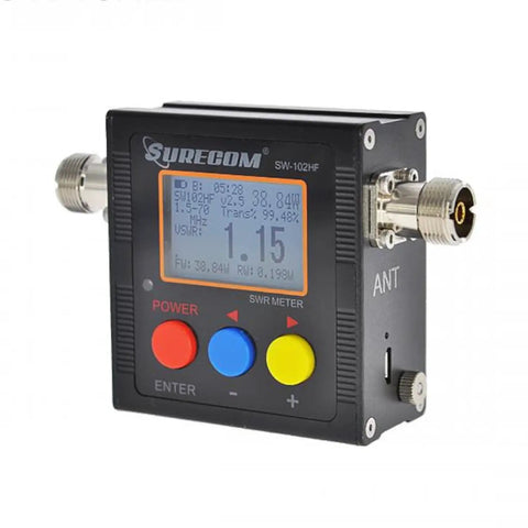 HF VSWR And Power Meter With Direct Digital Readout For 1.5 To 70 MHz Ham Radio, No Calibration Needed, front view
