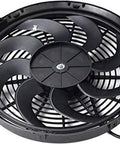 Heavy Duty 12 Inch Electric Radiator Fan In Black Delivers Sweet 800 CFM Cooling Through Ten Precision Balanced Blades