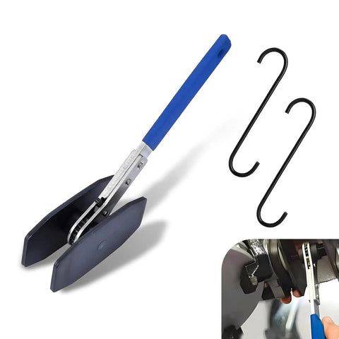 4 In 1 Disc Brake Piston Separator And Caliper Press Tool With Anti Slip Ratchet Wrench And 2 S Hooks tough universal blue